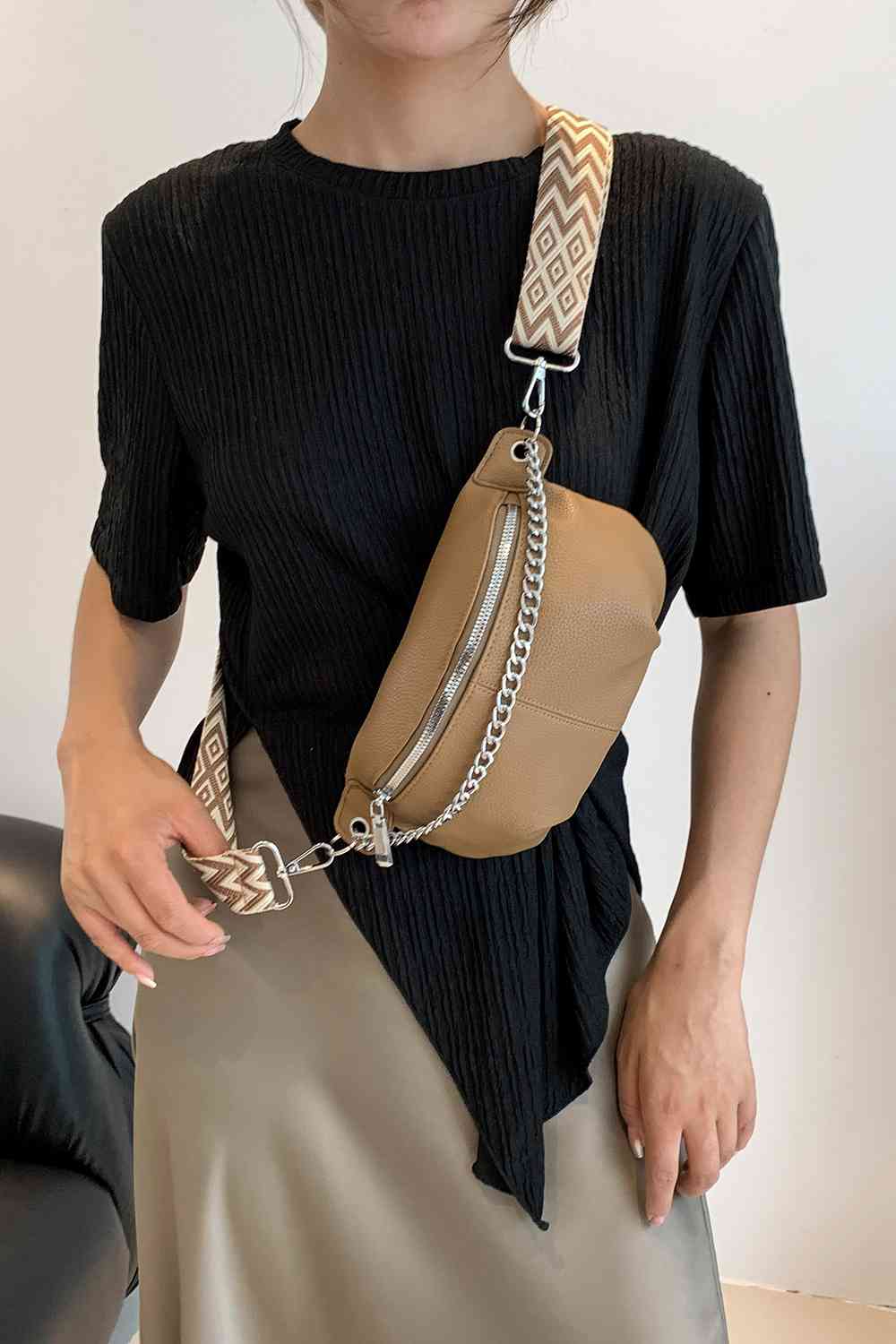 PU Leather Sling Bag